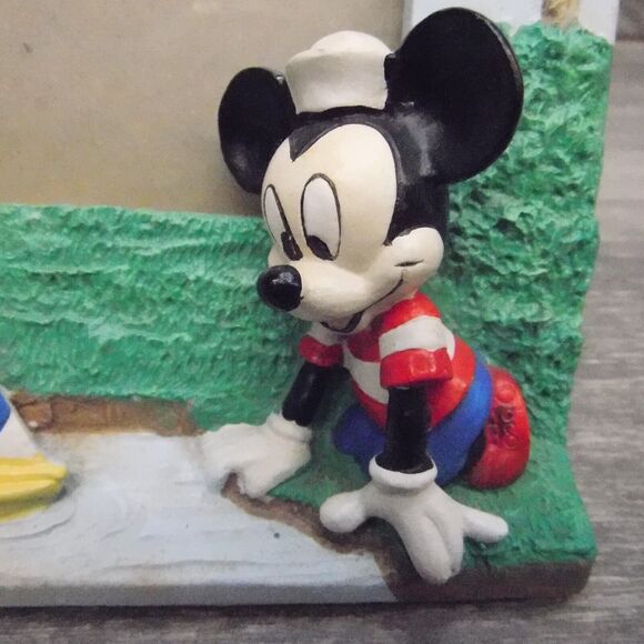 Vintage Mickey Minnie Mouse Sailboat 3.5 x 5 Photo Picture Frame Collectible - Picture 3 of 15